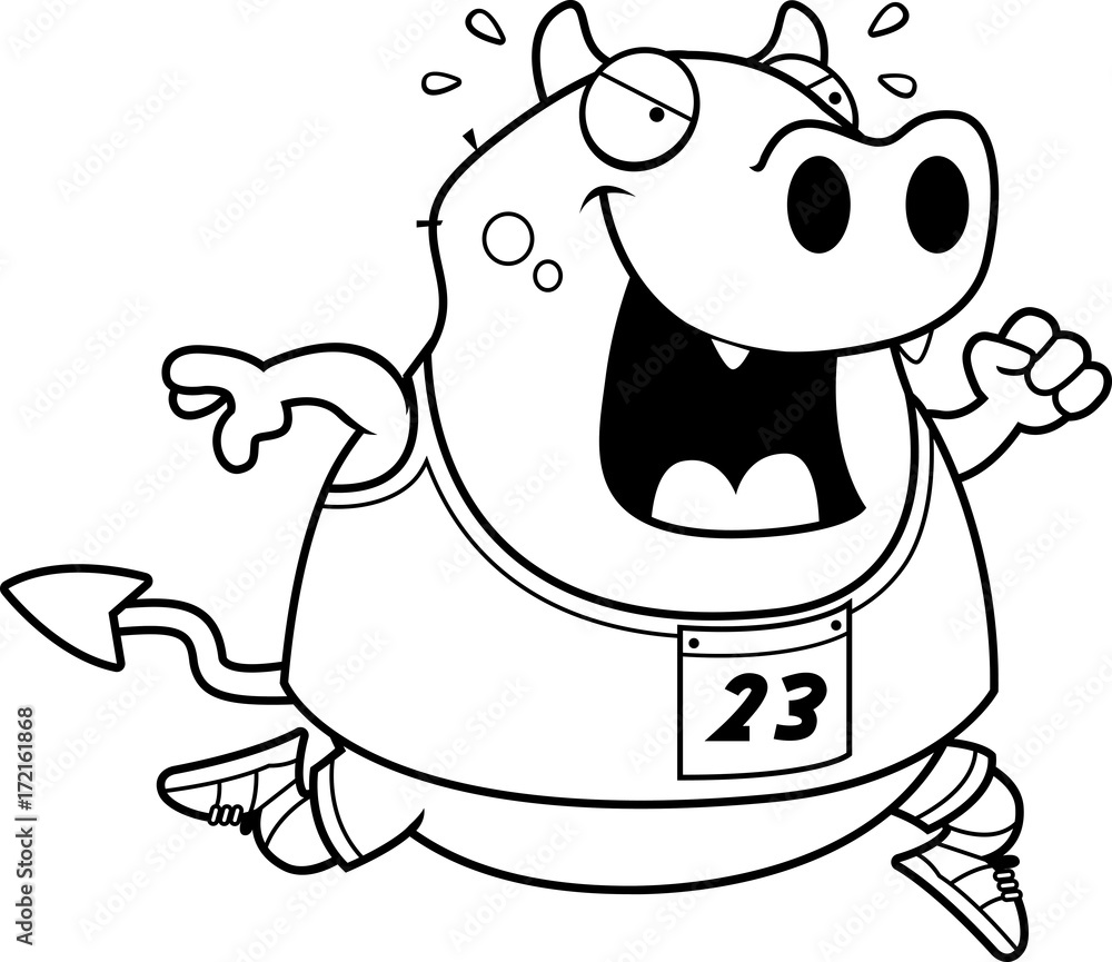 Cartoon Devil Running Race Cartoon Devil Running Race