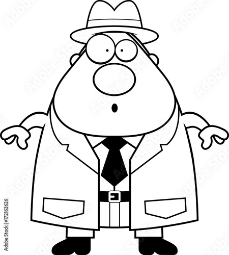 Surprised Cartoon Detective