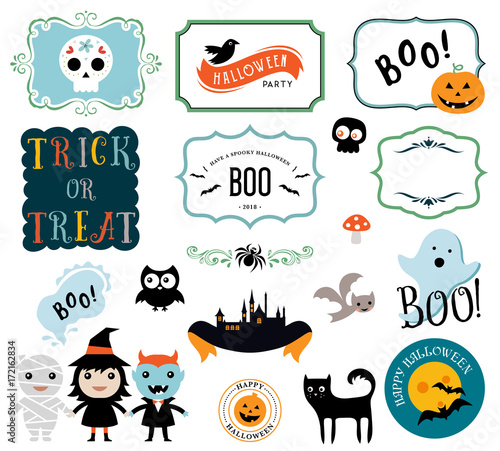 Halloween design elements.
