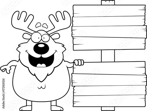 Cartoon Moose Sign