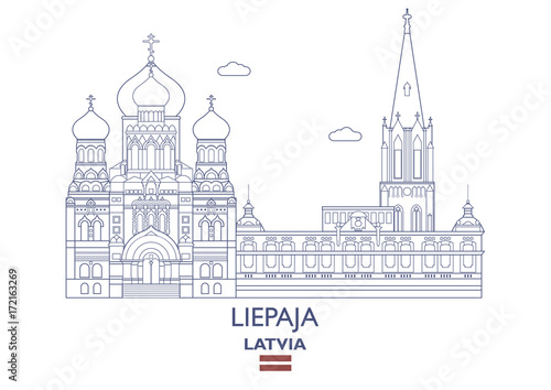 Liepaja City Skyline  Latvia