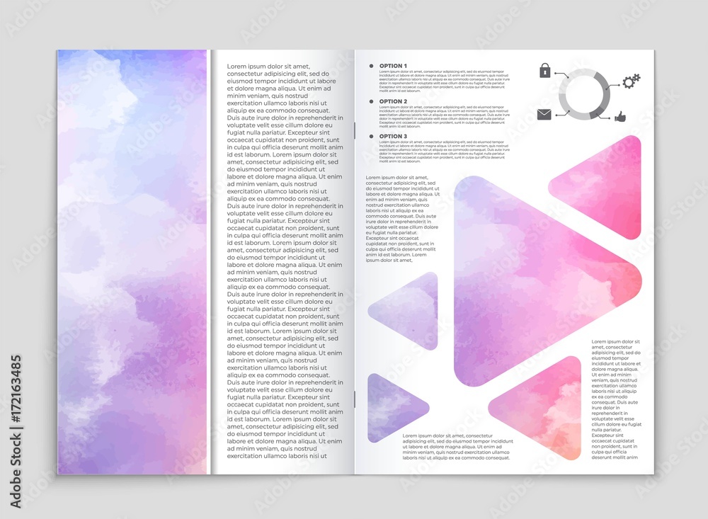 Fototapeta premium Abstract vector layout background set. For art template design, list, front page, mockup brochure theme style, banner, idea, cover, booklet, print, flyer, book, blank, card, ad, sign, sheet,, a4.