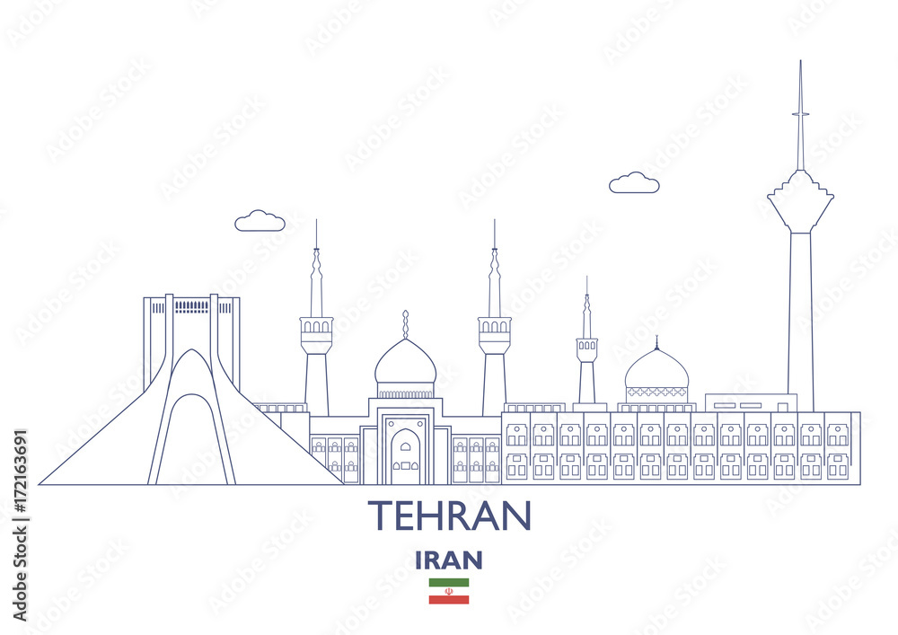 Fototapeta premium Tehran City Skyline, Iran