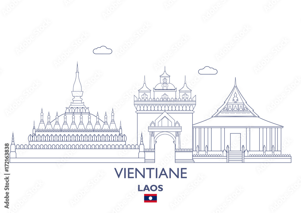 Vientiane City Skyline, Laos