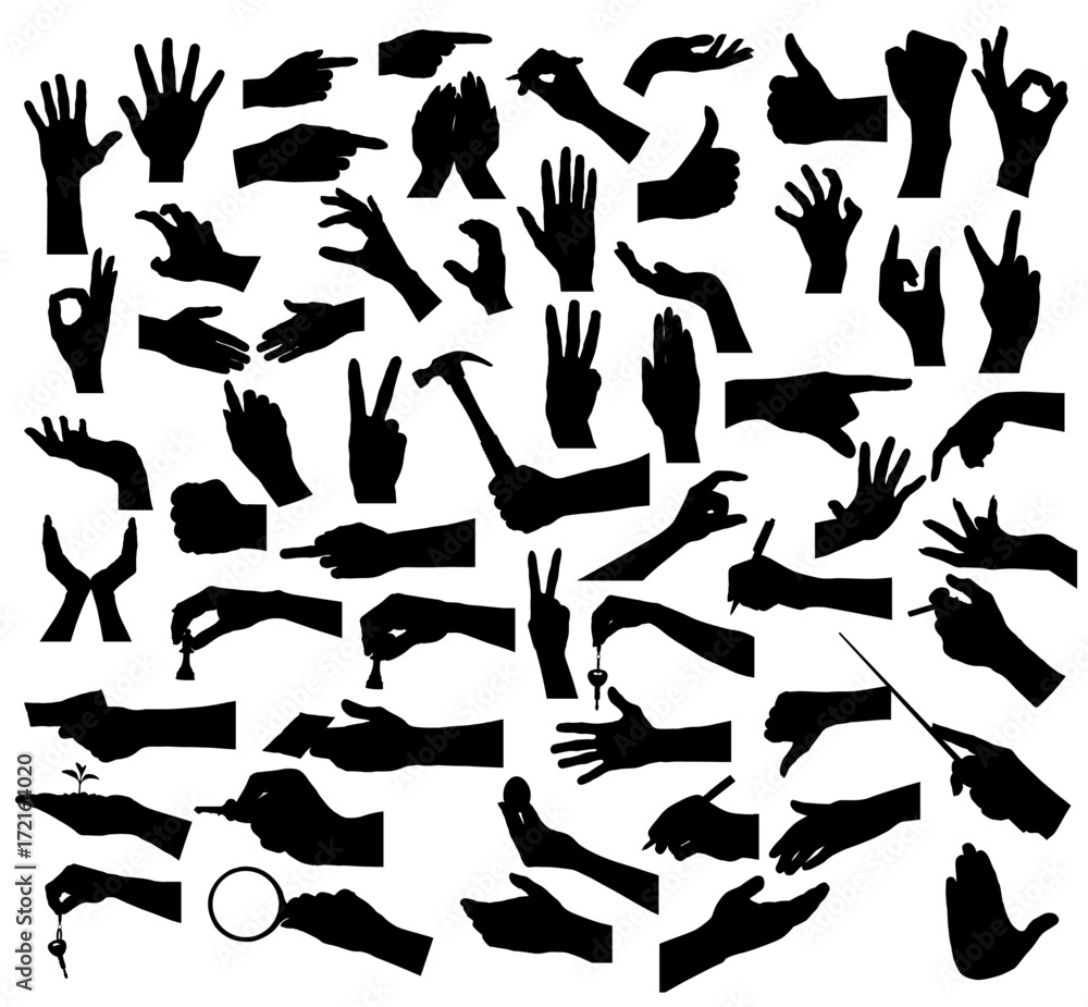 Hand Gesture Silhouettes