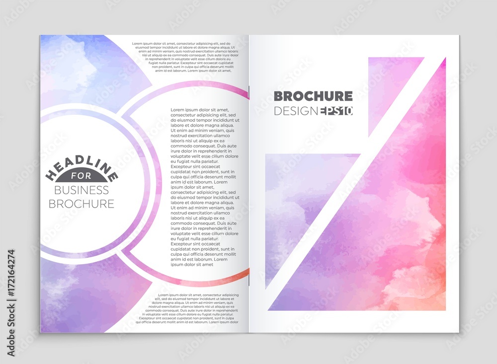 Fototapeta premium Abstract vector layout background set. For art template design, list, front page, mockup brochure theme style, banner, idea, cover, booklet, print, flyer, book, blank, card, ad, sign, sheet,, a4.