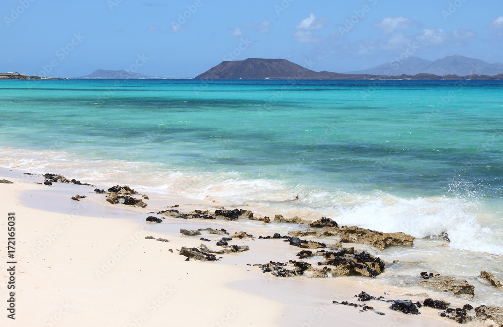 Corralejo beach in Fuerteventura. Canary Island, Spain