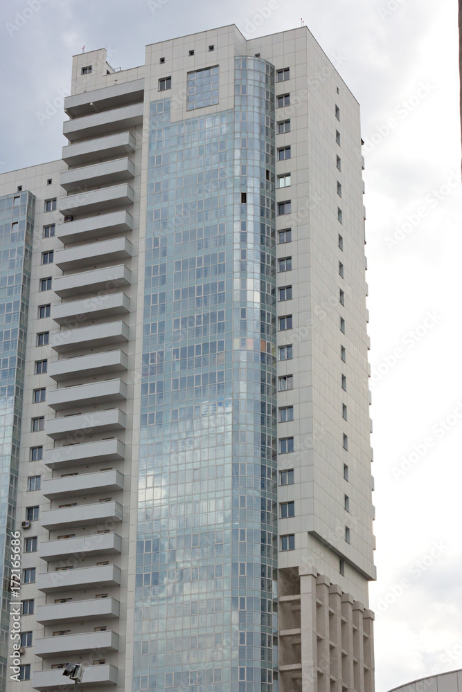 Obraz premium Modern apartment buildings exteriors in sunny day