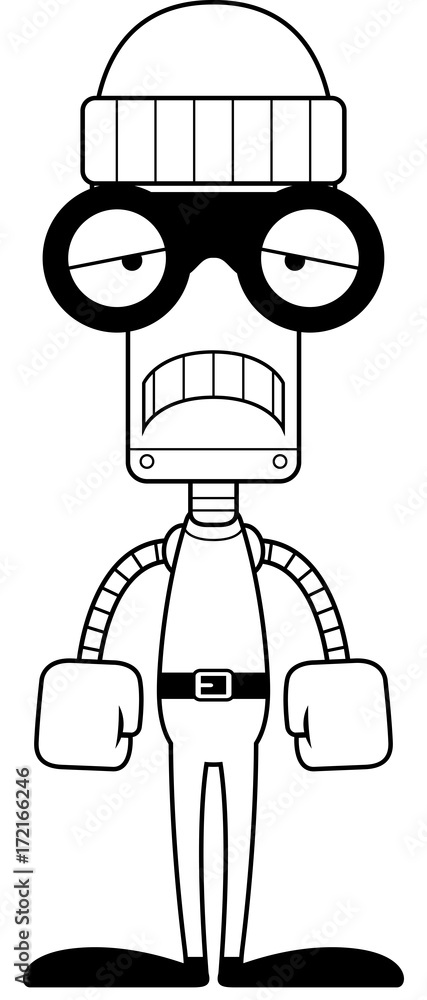Fototapeta premium Cartoon Sad Thief Robot