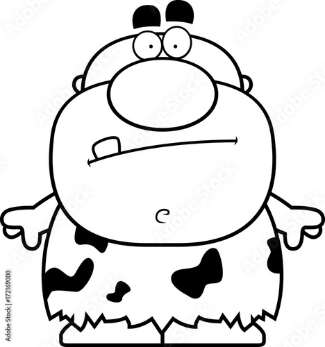 Cartoon Caveman Satnding