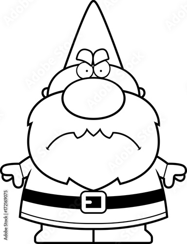 Cartoon Angry Gnome