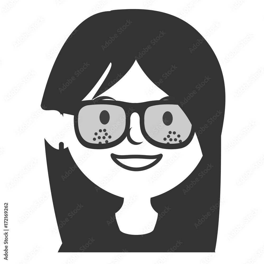 beautiful woman with glasses avatar character beautiful woman with glasses avatar character