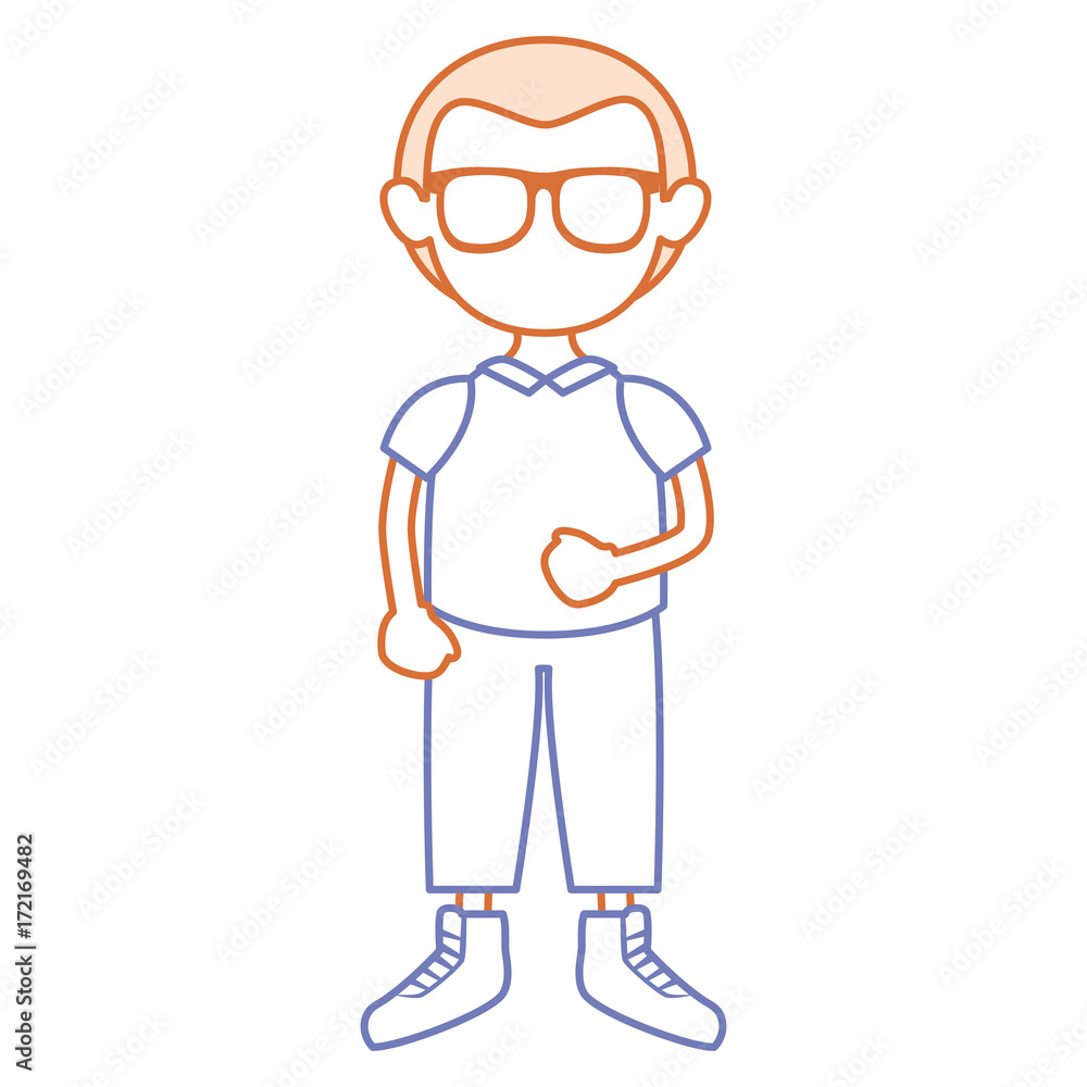 young man with glasses avatar character