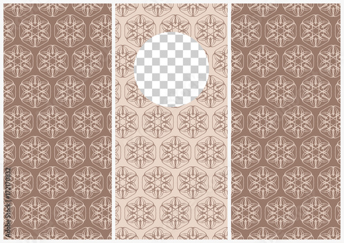 template background with abstract geometric pattern. monochrome beige color. for holiday card, , printing, invitation