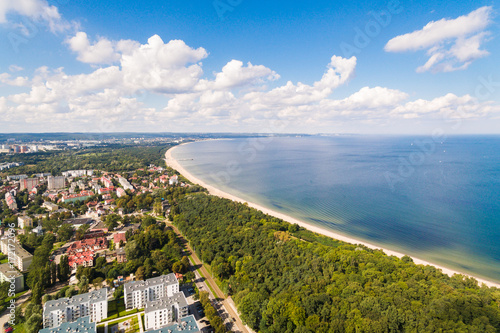 Beach of Gdansk, view from above