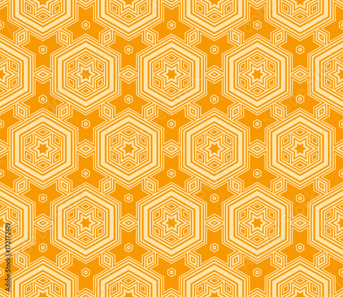 modern geometric ornament. seamless vector illustration. orange color