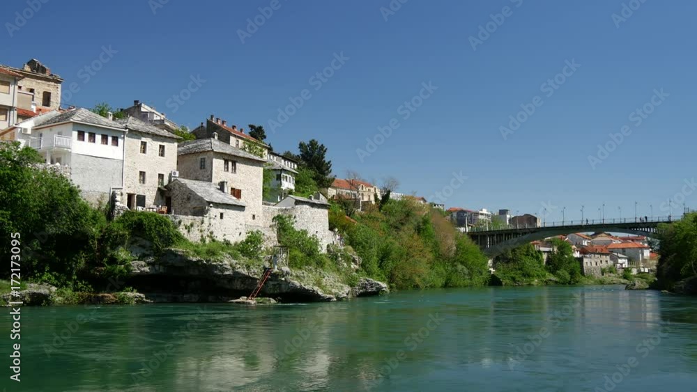 The river Neretva in Mostar Bosnia and Herzegovina The river Neretva in Mostar Bosnia and Herzegovina