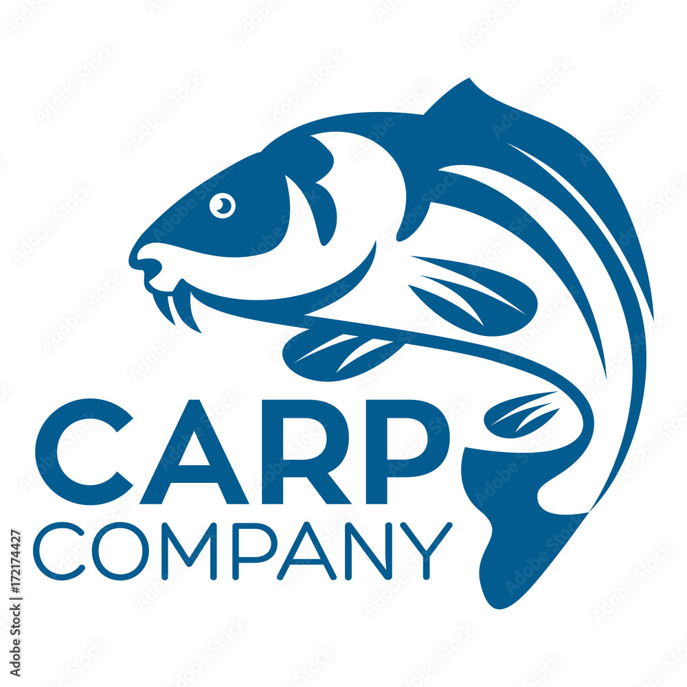 Fototapeta premium fish carp logo