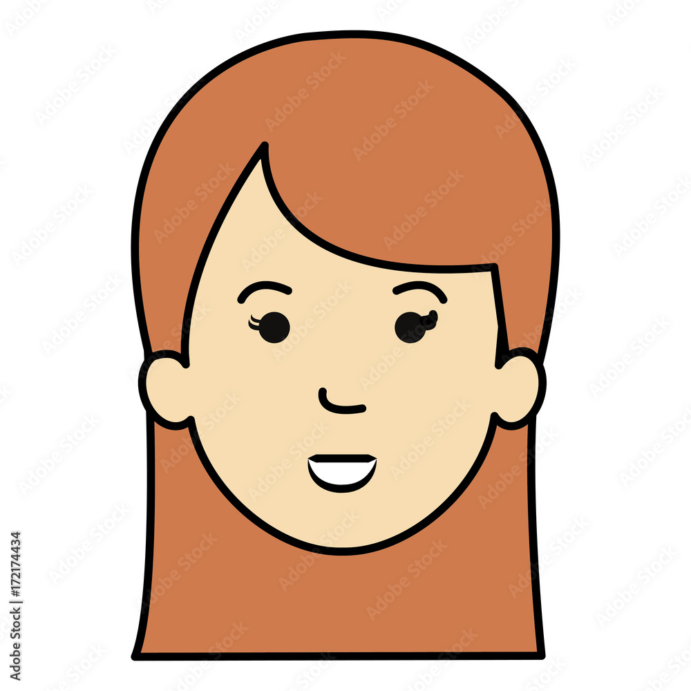 beautiful woman head avatar character