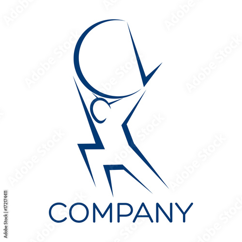man holding Earth logo