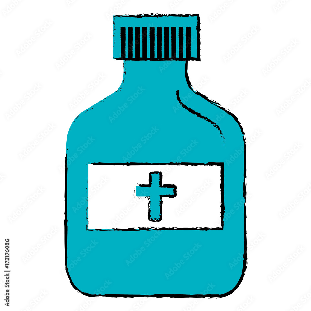 Fototapeta premium bottle medical isolated icon