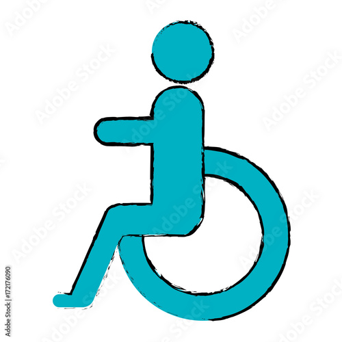 disabled sign isolated icon
