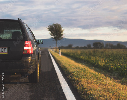 Car on a road