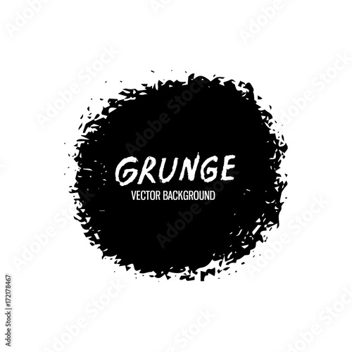 Abstract hand drawn painted black paint  ink brush stroke background texture. Grunge artistic design element.Vector illustration