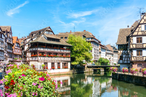 Traditional colorful houses in La Petite France, Strasbourg, Alsace, France photo