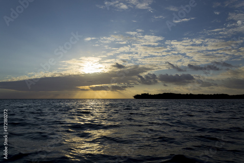 Navegando hacia Cayo Culebra en le Caribe Mexicano