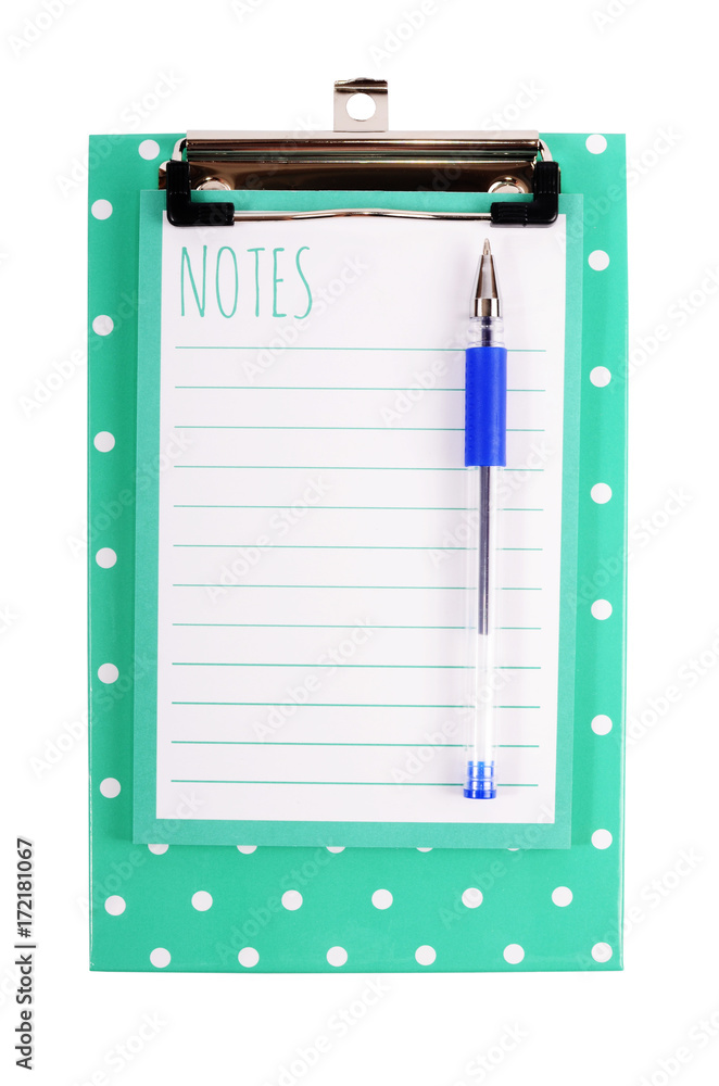 Clipboard with sheet isolated on white Clipboard with sheet isolated on white