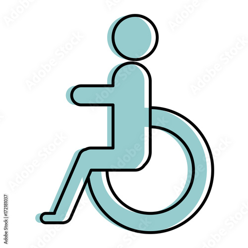 disabled sign isolated icon