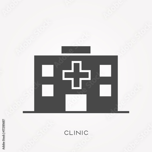 Silhouette icon clinic