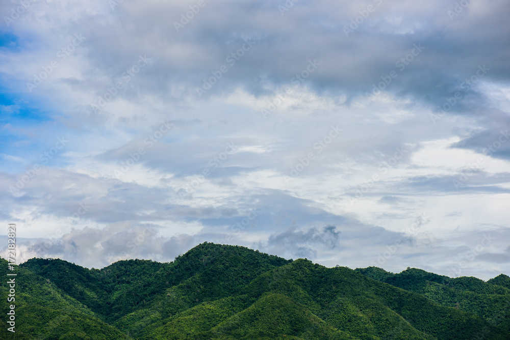 Cloud and mountain landscape
