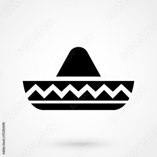 Sombrero / Mexican hat flat icon for apps and websites photo