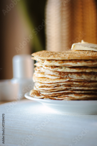 Wallpaper Mural Stack or pile of pancakes at russian restaurant. Torontodigital.ca
