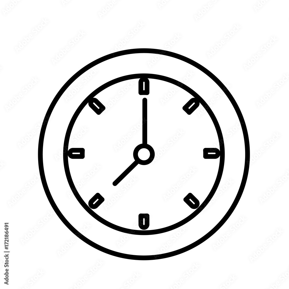 Wall clock isolated icon vector illustration graphic design Wall clock isolated icon vector illustration graphic design
