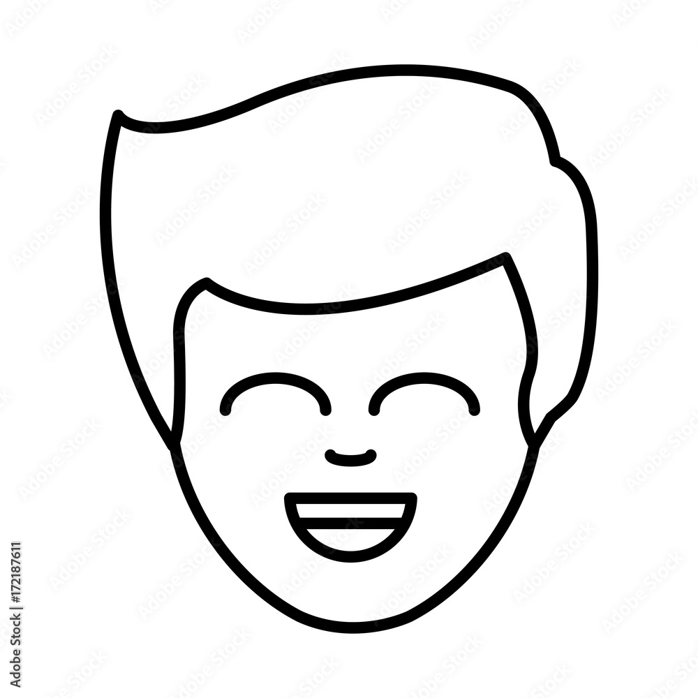 Man smiling cartoon icon vector illustration graphic design Man smiling cartoon icon vector illustration graphic design