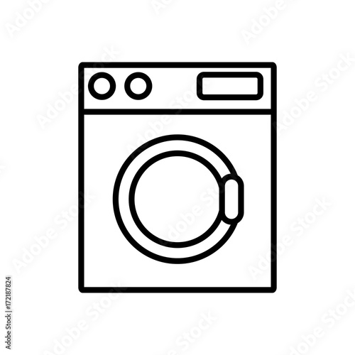 Washer machine appliance icon vector illustration graphic design