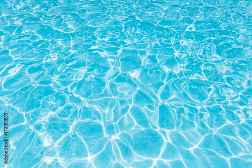 Wonderful Blue and bright ripple water and surface in swimming pool  Beautiful motion gentle wave in pool