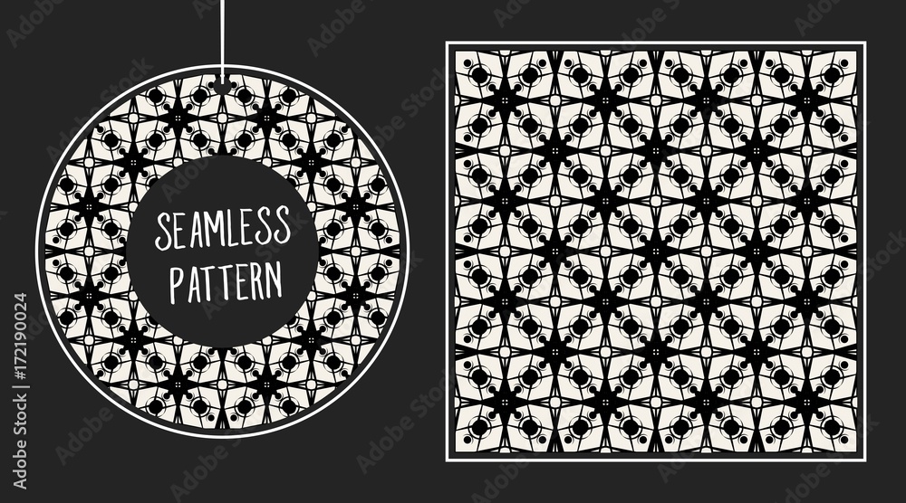 Abstract concept vector monochrome geometric pattern. Black and white minimal background. Creative illustration template. Seamless stylish texture. For wallpaper, surface, web design, textile, decor. Abstract concept vector monochrome geometric pattern. Black and white minimal background. Creative illustration template. Seamless stylish texture. For wallpaper, surface, web design, textile, decor.