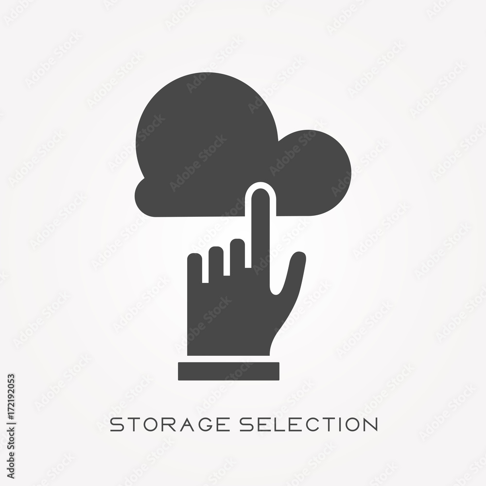 Silhouette icon storage selection Silhouette icon storage selection