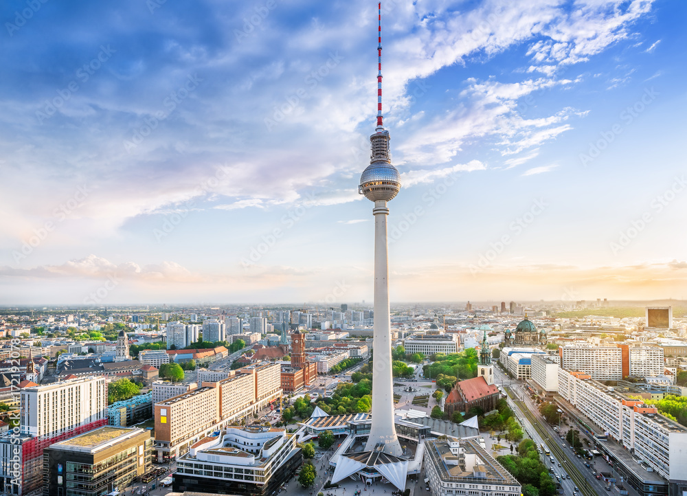 Naklejka premium panoramiczny widok na centrum Berlina