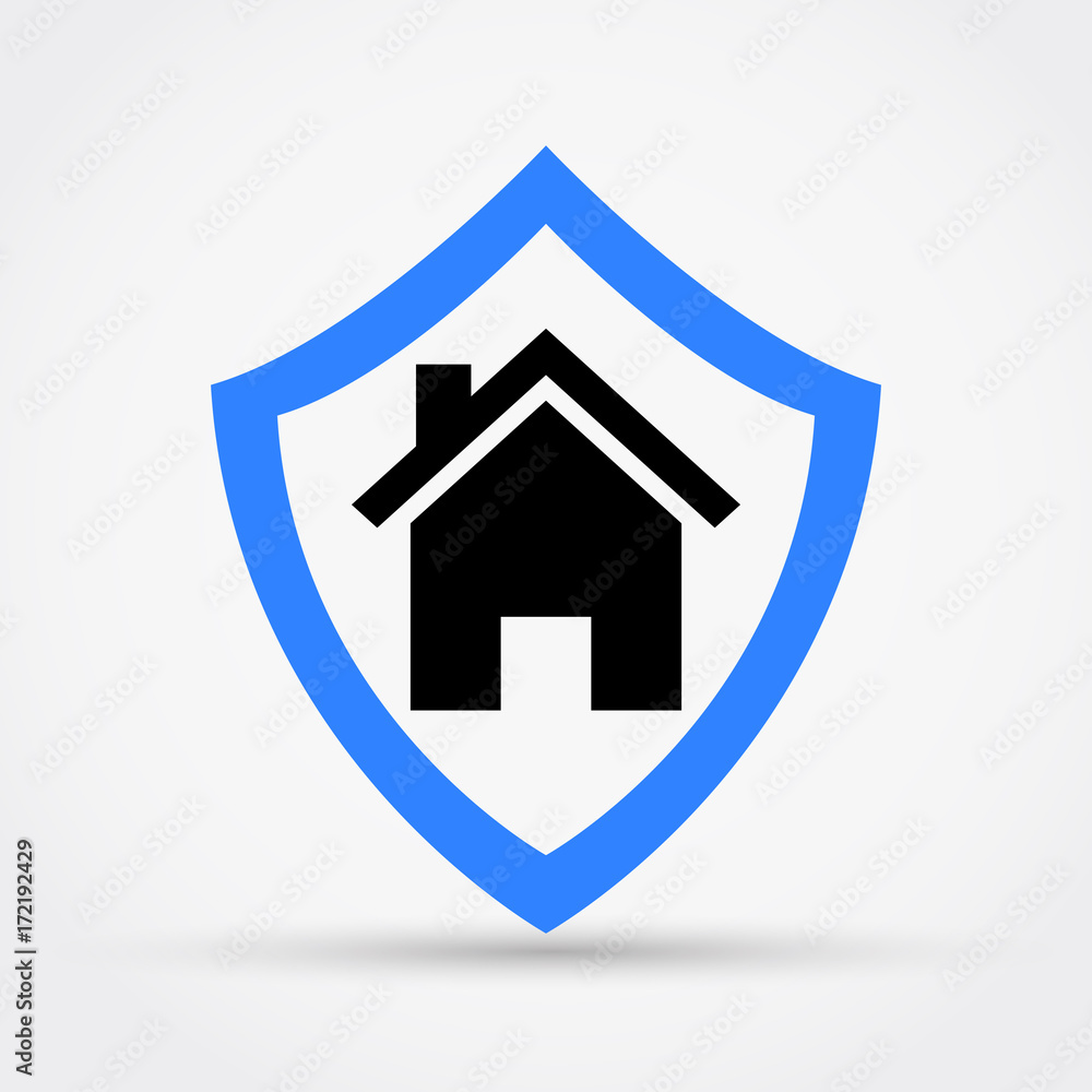 Shield and house, Insurance concept logo. Shield and house, Insurance concept logo.
