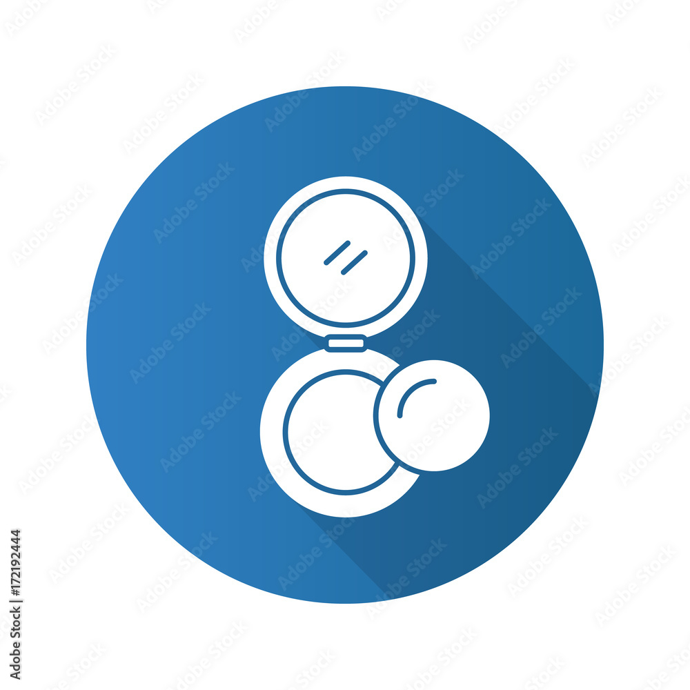 Powder flat design long shadow glyph icon