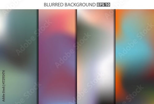 Abstract Creative concept vector multicolored blurred background set. For Web and Mobile Applications, art illustration template design, business infographic and social media, modern decoration © happyvector071