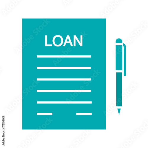 Loan agreement glyph color icon
