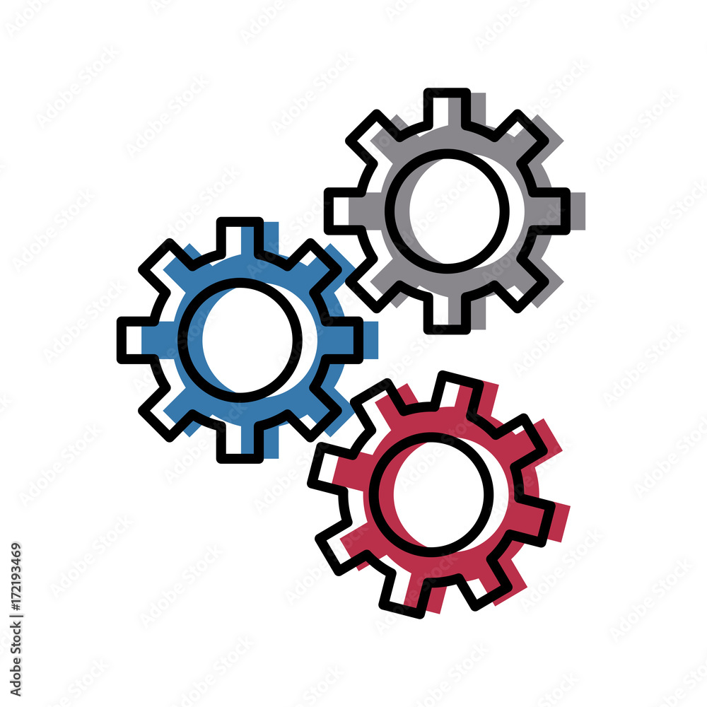 Gears machinery pieces icon vector illustration graphic design Gears machinery pieces icon vector illustration graphic design