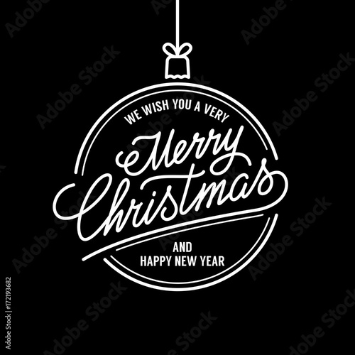 Merry Christmas outline