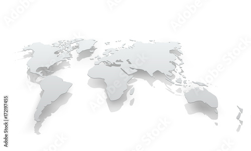 Image of world map paper. The concept illustration